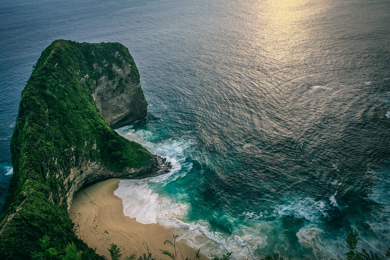 cliff, coast, beach